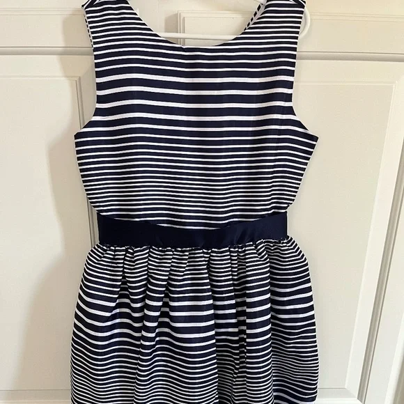gymboree birthday dress Gymboree Girls Blue Rayon/Polyester Sleeveless Chevron Party Dress Siz   Picky Thrifter